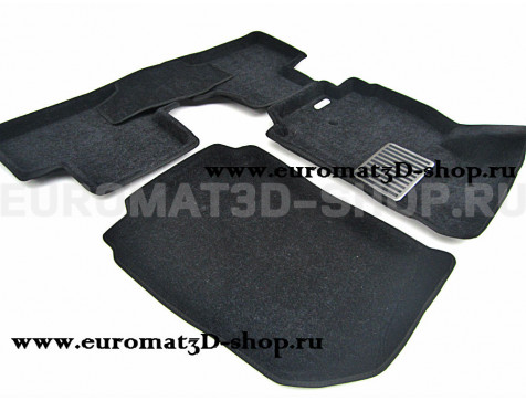 Текстильные 3D коврики Euromat3D Lux в салон для Opel Meriva (2011-) № EM3D-003809