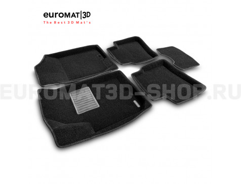 Текстильные 3D коврики Euromat3D Business в салон для Hyundai i30 (2009-2011) № EMC3D-002722