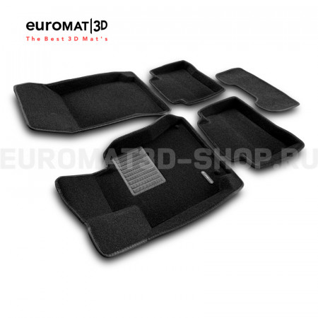 Текстильные 3D коврики Euromat3D Business в салон для Mercedes E-Class (W212) (2009-2016) № EMC3D-003505