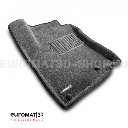 Текстильные 3D коврики Euromat3D Business в салон для Toyota Land Cruiser Prado 150 (2010-2014) № EMC3D-005115G Серые