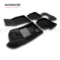 Текстильные 3D коврики Euromat3D Business в салон для Jaguar XF (2015-) № EMC3D-002756