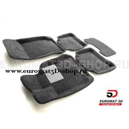 Текстильные 3D коврики Euromat3D Business в салон для Mercedes E-Class (W212) (2009-2016) № EMC3D-003505G Серые