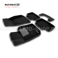 Текстильные 3D коврики Euromat3D Premium в салон для Bmw 3 (G20) (2019-) № EMPR3D-001225