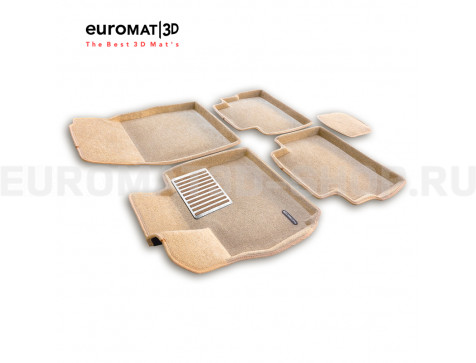 Текстильные 3D коврики Euromat3D Lux в салон для Exeed RX (2023-) № EM3D-001427T Бежевые Текстильные 3D коврики Euromat3D Lux в салон для Exeed RX (2023-) № EM3D-001427T Бежевые